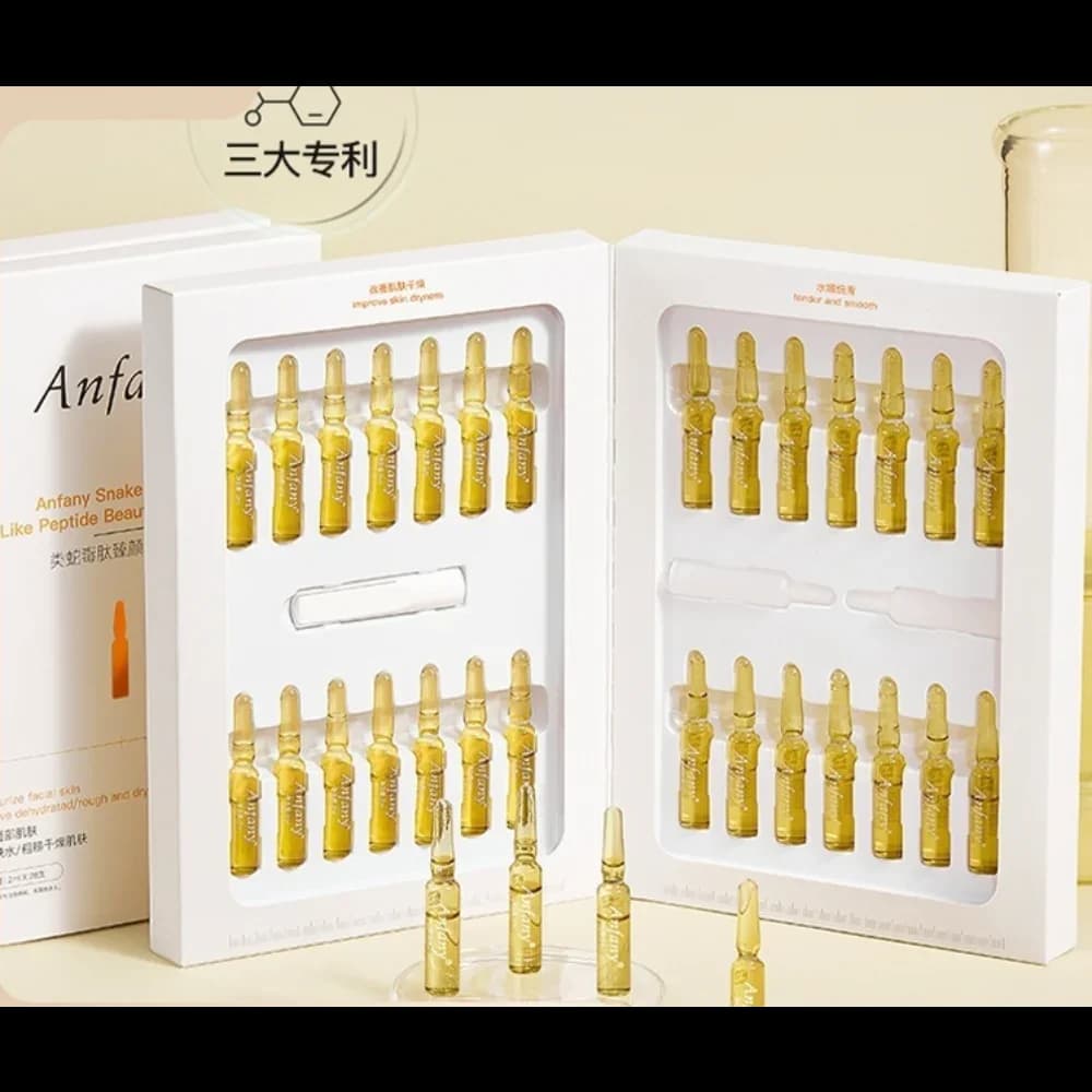 Anfany Snake Venom Peptide Facial Essence Anti-aging 2ml*28 Pcs Hydrating Moisturizing Anti-wrinkle Firming Skin Care Set