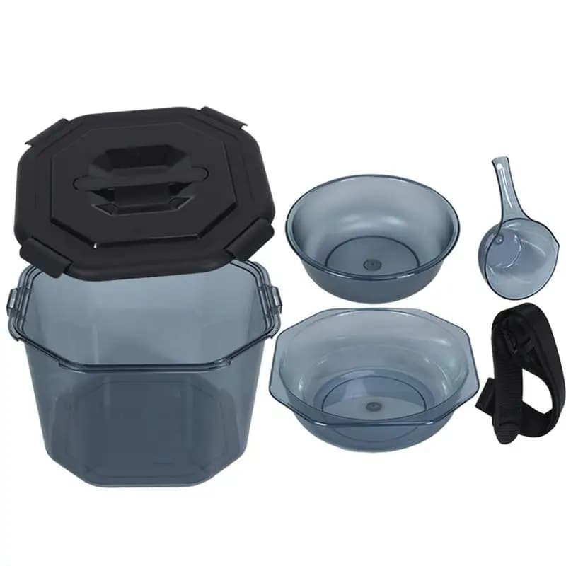 PET portable fishing bucket with lid 5 gallons fishing bait bucket for mixing fishing gear box for live fish water bag for fishing