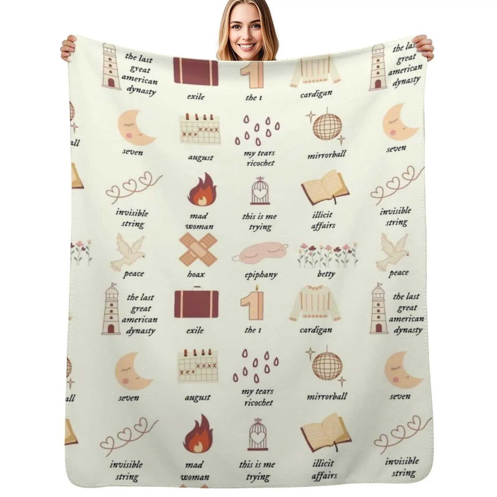 folklore evermore Throw Blanket Hair Luxury Throw Decorative Sofas Sleeping Bag Multi-Purpose For Decorative Sofa Blankets
