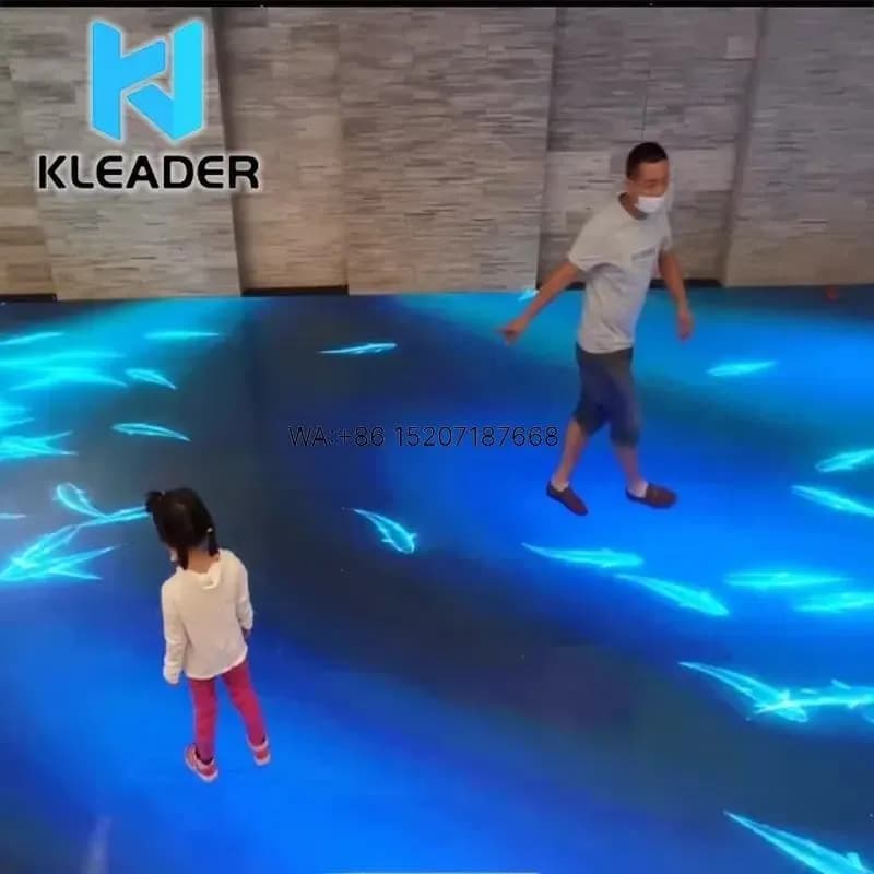 Wmwmnu 3D 5D 7D Interactive Projection Game Radar Sensory LED Dance Holographic Dynamic Floor Touch Screen System for