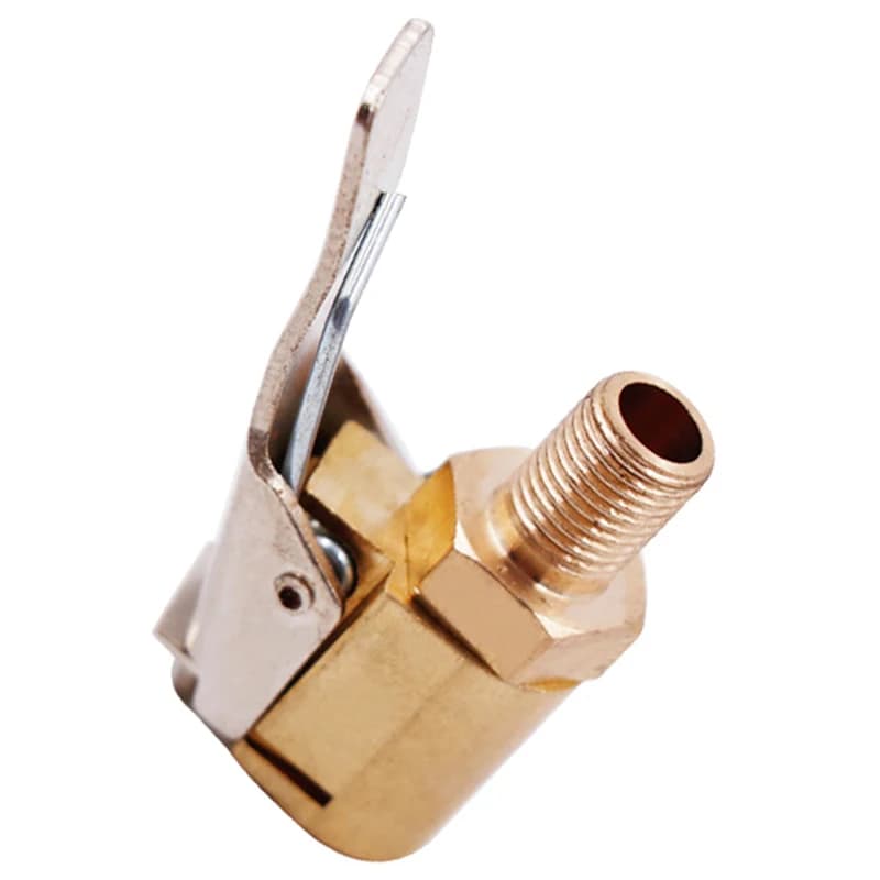 Morsetto a clip per valvola adattatore per connettore mandrino aria per pneumatici per auto in ottone da 8 mm per accessori auto per pompa di gonfiaggio