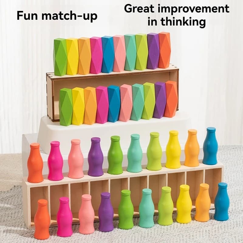 Corrispondenza dei blocchi di costruzione, gioco da tavolo puzzle da tavolo per bambini, pensiero degli scacchi e allenamento logico, gioco di aggancio giocattolo, genitore-figlio