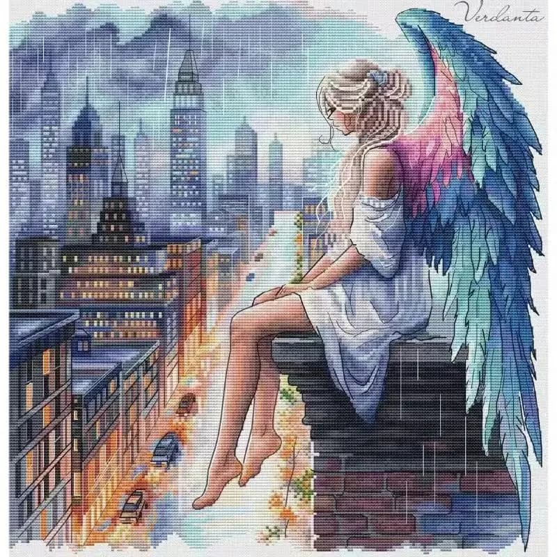 16046 Cross Stitch ONLY FLOSS NO FABRIC NOT Cross-stitch Kit Embroidery Needlework WITHOUT Fabric Homfun Painting Crossing