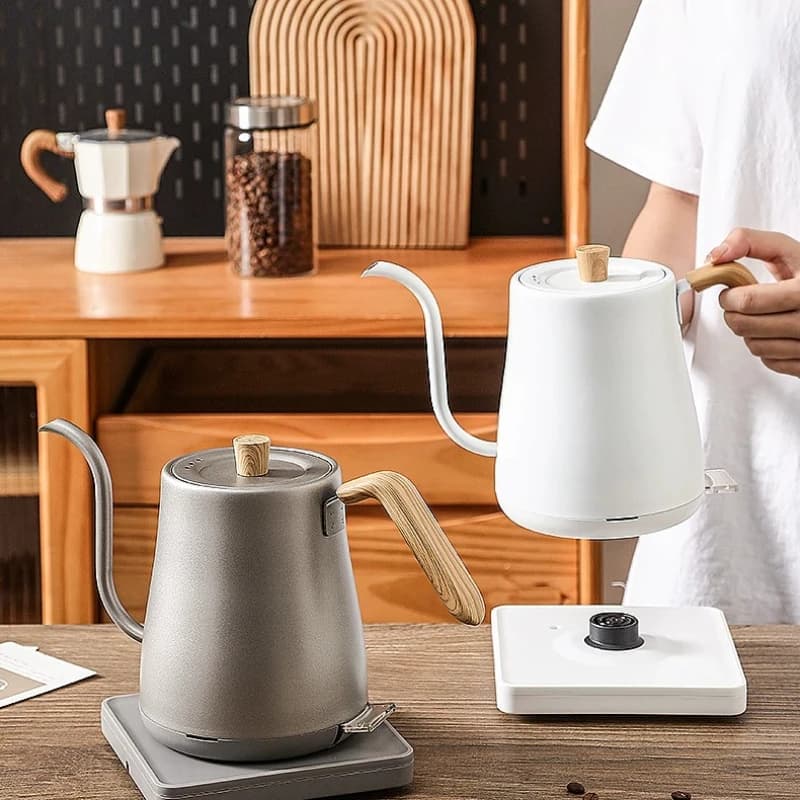 Professional Stainless Steel Gooseneck Electric Kettle Precise Temperature Control Fast Boil Easy Clean Pour Over Water Pot