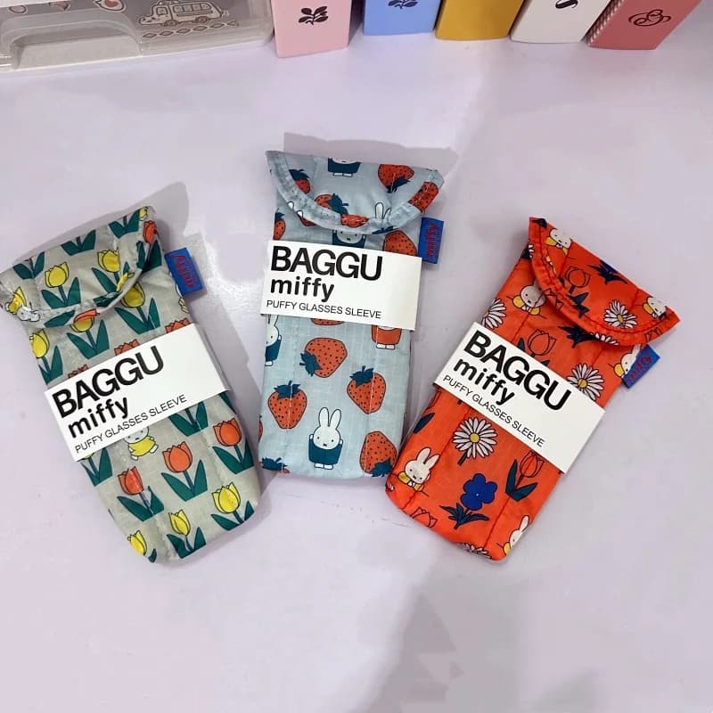 New Cartoon Miffy Glasses Storage Bag Cute Rabbit Sunglasses Kawaii Sunglasses Protective Bag with Magnetic Attraction Gift Toy