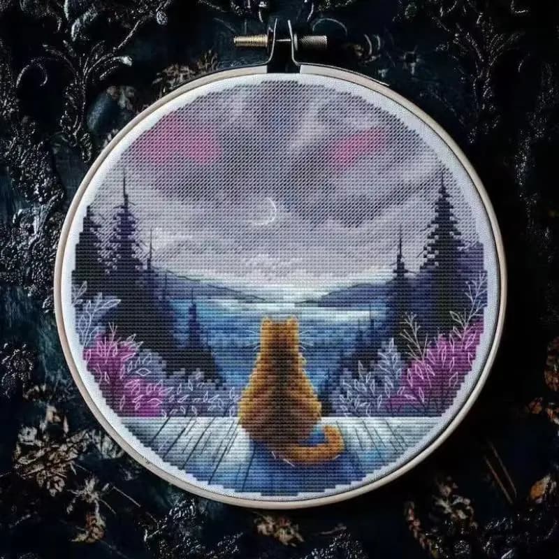 16018D Cross Stitch ONLY FLOSS NO FABRIC NOT Cross-stitch Kit Embroidery Needlework WITHOUT Fabric Homfun Painting Crossing