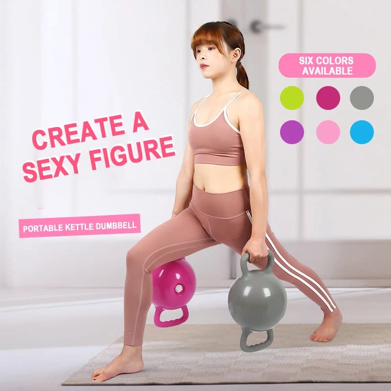 Kettlebell Adjustable for Women, Yoga Handlebar Fillable with Water, Fitness Equipment