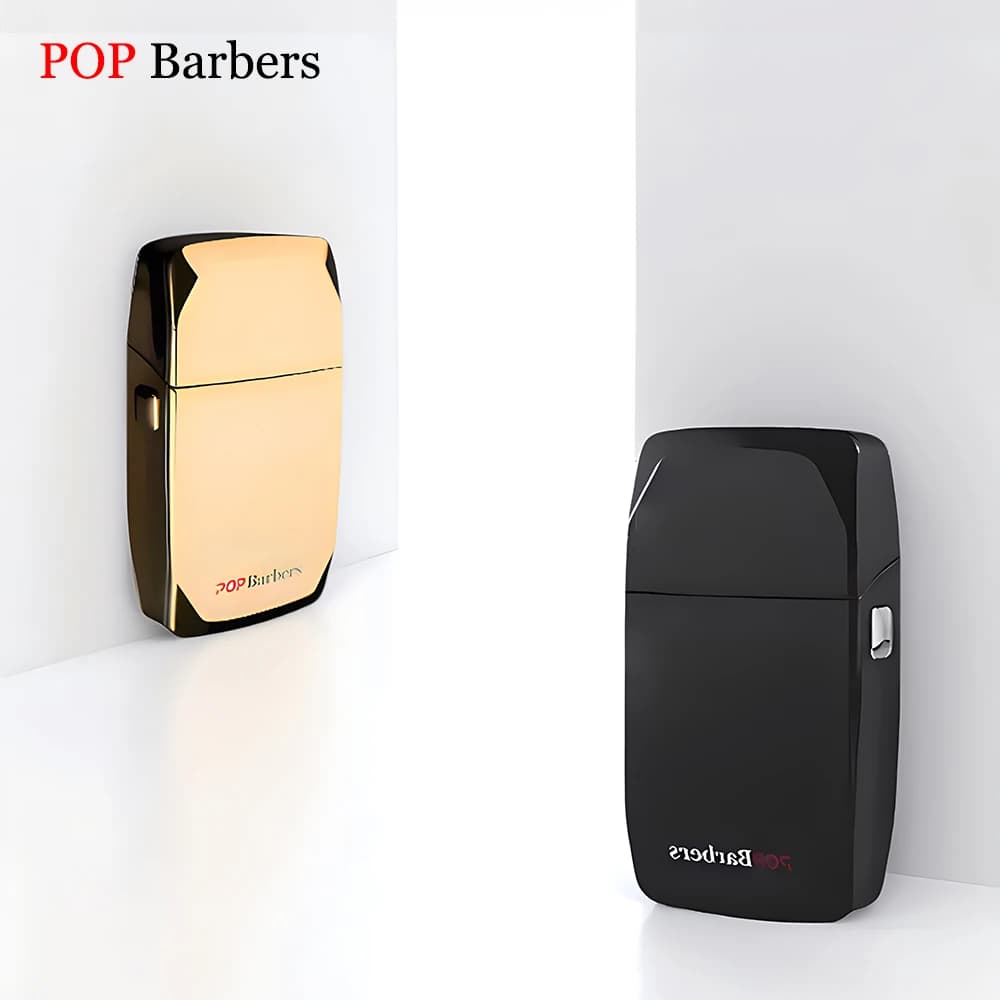 Pop Barbers P600 Electric Razor for men 9000 rpm Professional short bald haircut Titanium plated Double knife for low sense