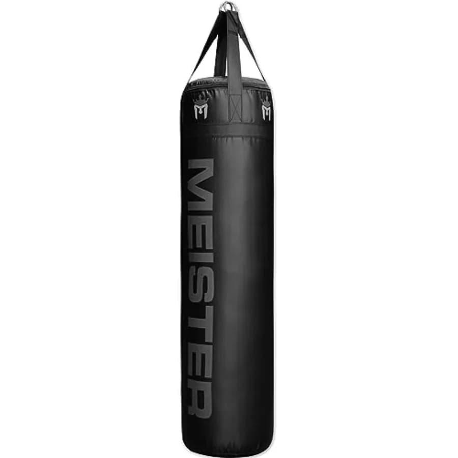 100lb Filled Heavy Bag for Boxing MMA Muay Thai - 60 Professional Kicking Punching Bag vinyl black ultra-durable stitched seams