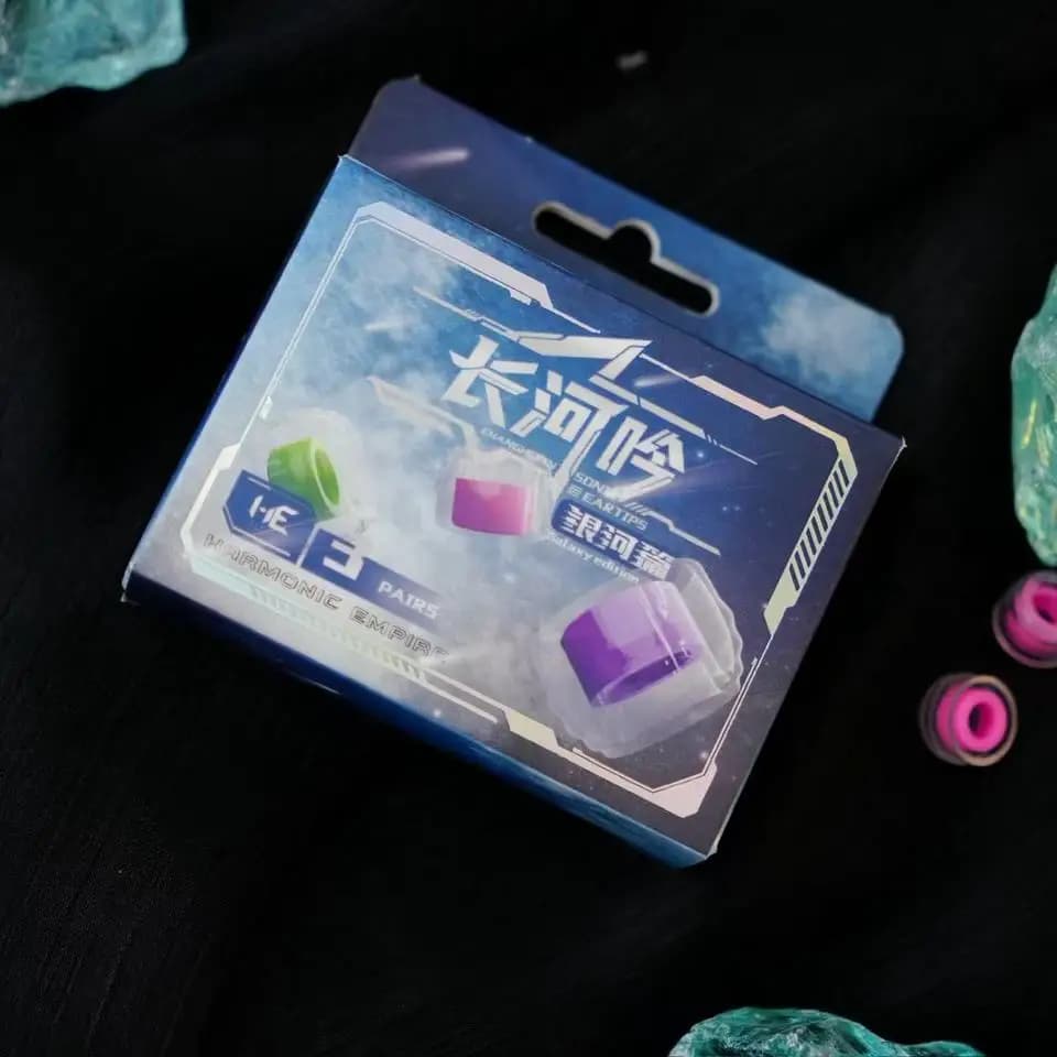 Auricolari HE Sonic Eartips Song Of The Long River Galaxy Chapter in silicone liquido premium e design a foro ultra largo