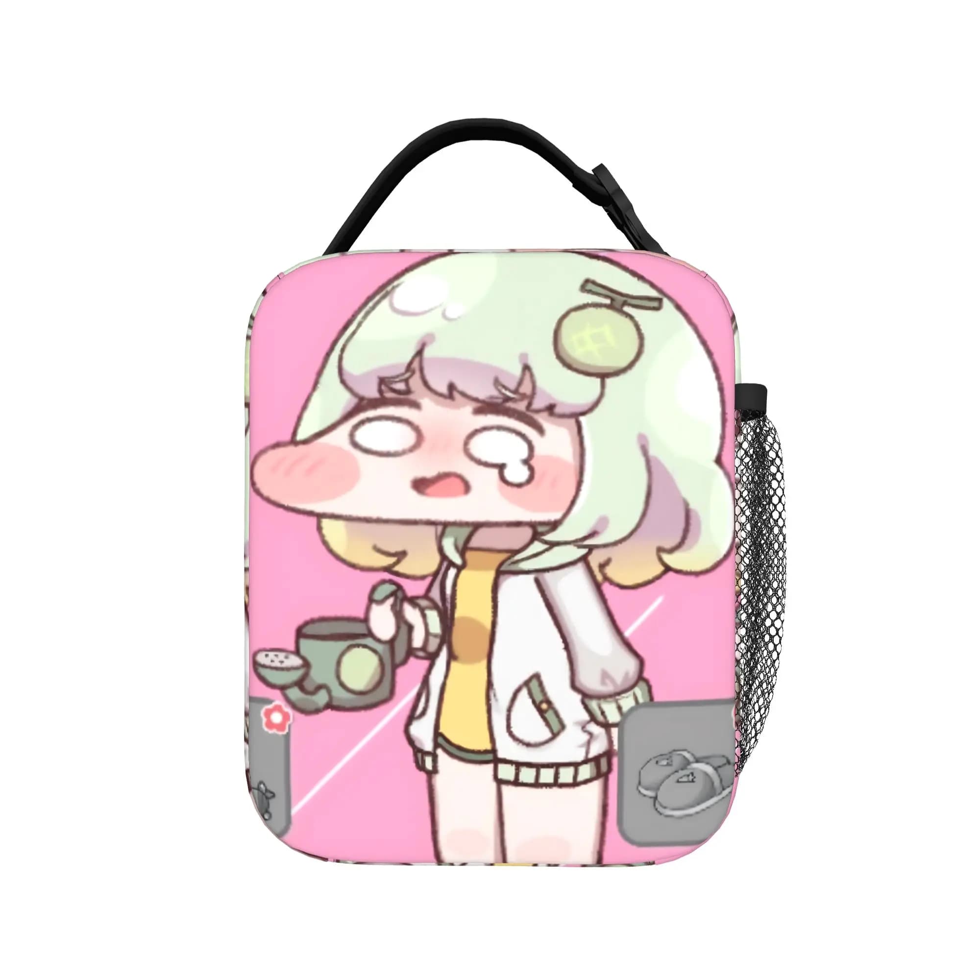 Trickcal C-Chibi Go Games Borsa termica per il pranzo per ufficio, contenitore portatile per alimenti, per uomo e donna, contenitore termico per il pranzo
