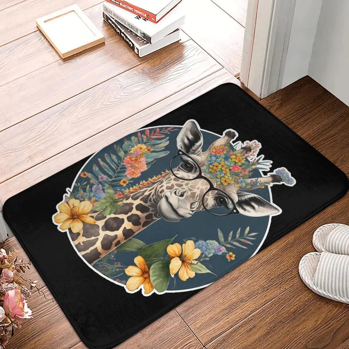 Giraffe Doormat Kitchen Entrance Home Floor Mat Non-slip Carpet Rug for Bathroom Footpad Mats