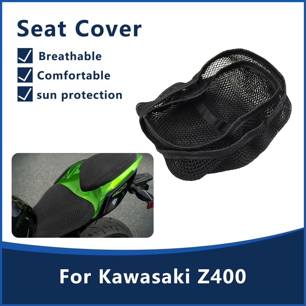 Per Kawasaki Z400 Z 400 Coprisedile per moto Tessuto a rete 3D Cuscino traspirante antiscivolo Isolamento termico Protezione antigraffio