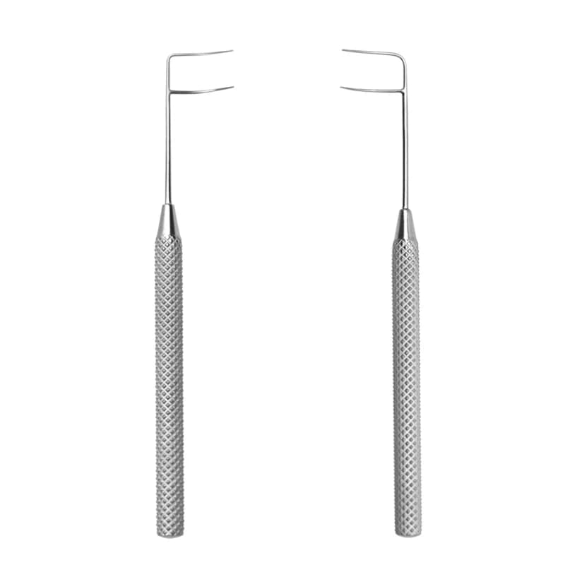 Set of 2 ophthalmic surgical instruments of right-hand type Trabeculotome Set of autoclavable ophthalmic surgical instruments