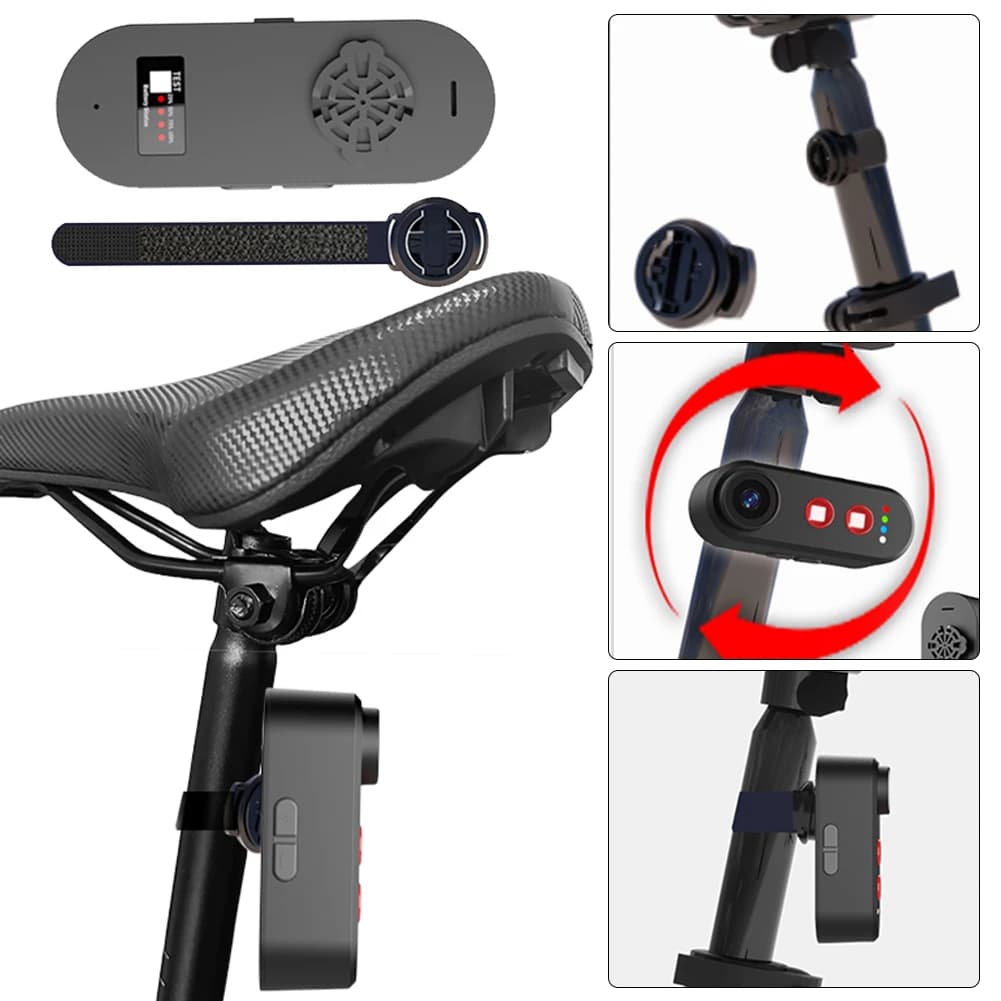 Bike camera with rear light with corner camera 150 Radar camera for bicycle rear light Radar rear light for cycling for urban cyclists on road