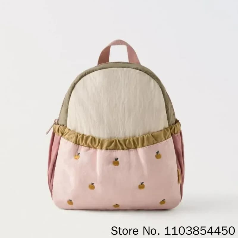 Autumn New Little Apple Embroidery Fashionable Cute Lightweight Children's Trendy Backpack