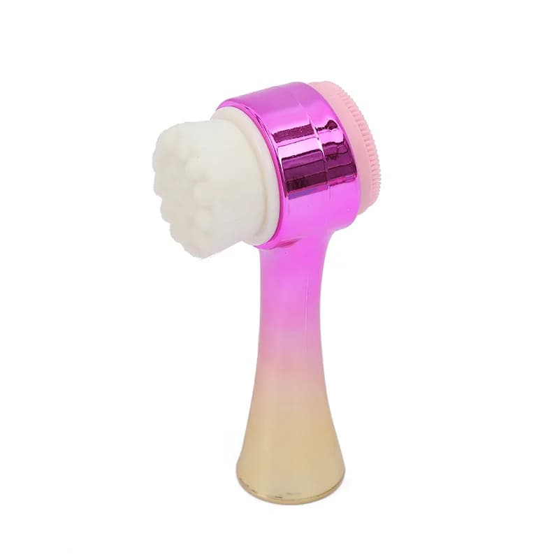 Manual face wash cleansing brush, soft hair cleaning brush, silicone face wash brush, beauty salon double-sided massage brush