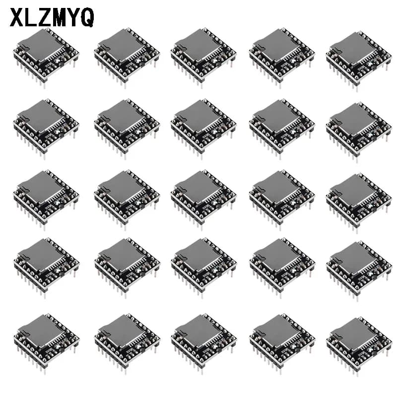 100 pz DFPlayer Mini Modulo Lettore MP3 V3.0 16P Supporto TF Card U-Disk Mini Lettore MP3 DF Scheda del Modulo Audio Vocale Per Arduino