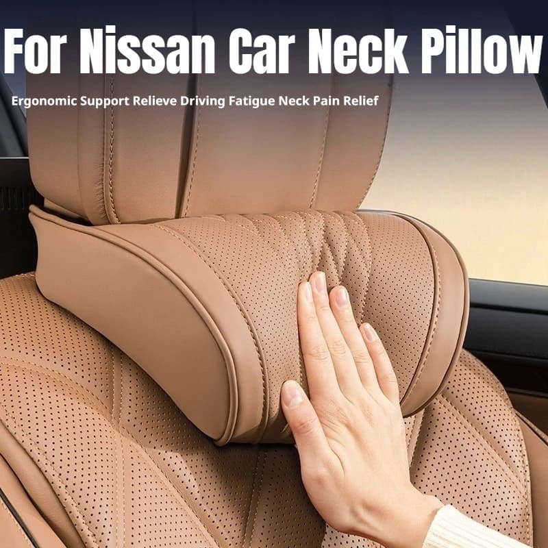 For Nissan Luxury Memory Foam Car Headrest Pillow Fit Pathfinder Armada Murano Maxima Titan Frontier Ariya Car Lumbar Support