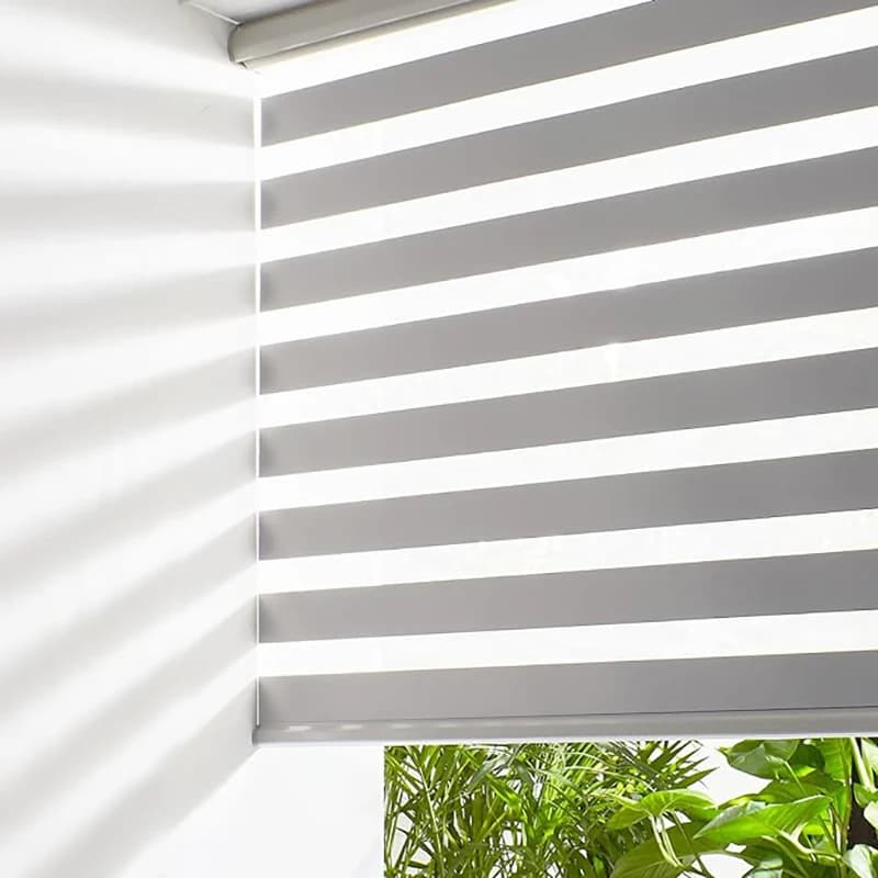 Customized Motorized Window Curtains Darkening zebra blinds Double Striped curtains Day and night roller blinds for windows