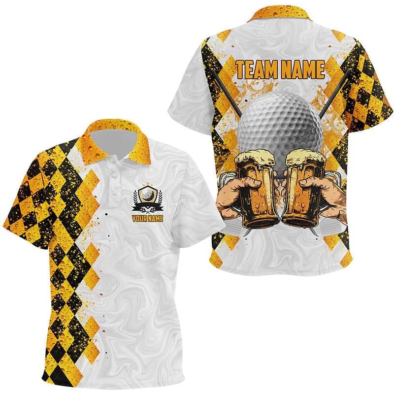 Polo da golf alla moda con grafica per uomo, personalizzabile con nome, bottoni sul colletto, stampa 3D, polo oversize alla moda, t-shirt sportive larghe.