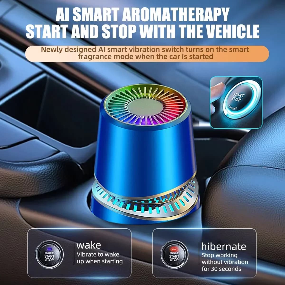Auto Intelligent Aromatherapy Perfume Auto Aromatherapy Machine Dashboard Auto Ornaments Essential Oil Diffuser Remove Odor