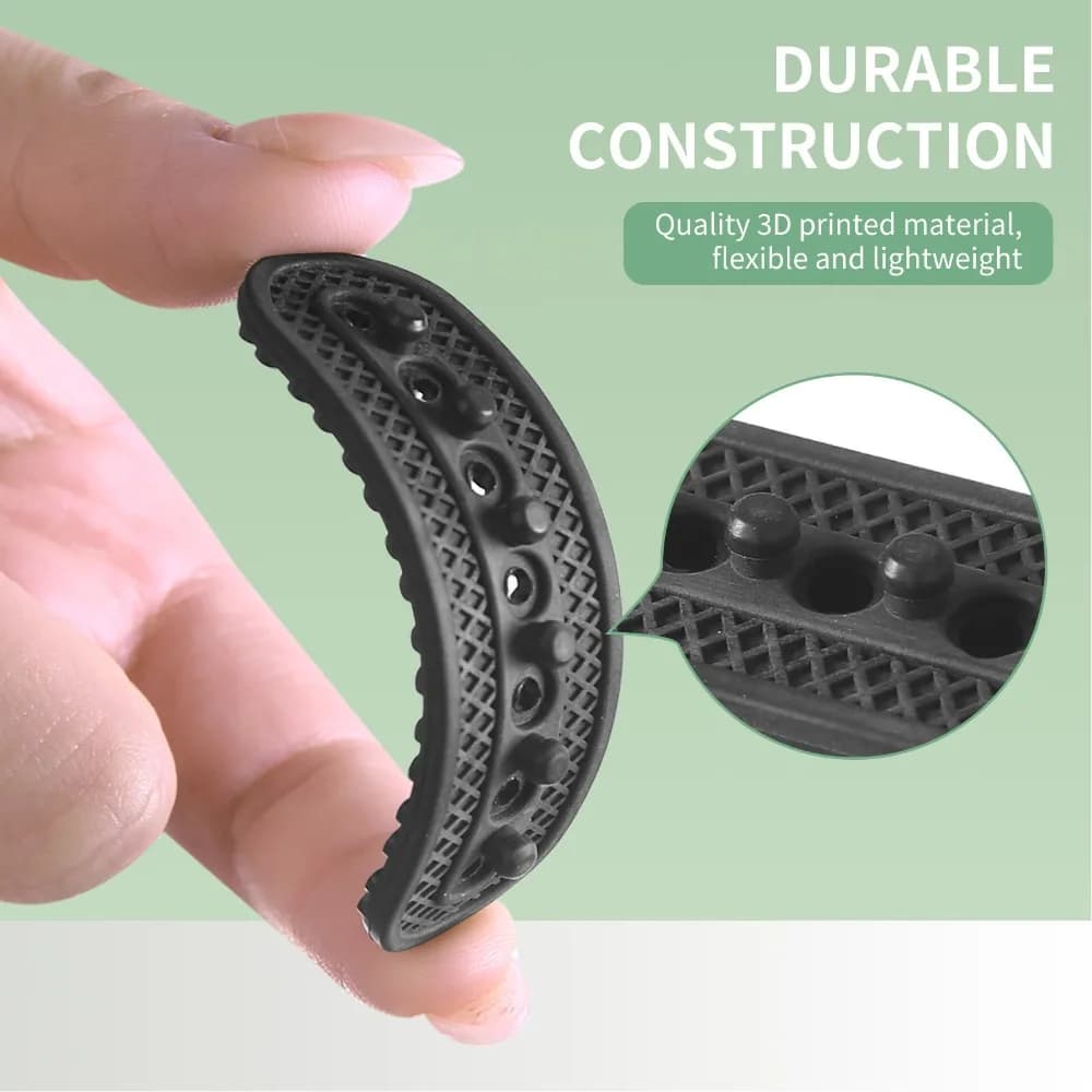 4 Pezzi Fibbia in Silicone a Lunga Durata per Cappello, Regolatore Telescopico Durevole a 7 Fori, Fibbia Flessibile per Cappello da Baseball, Riparazione Cappelli