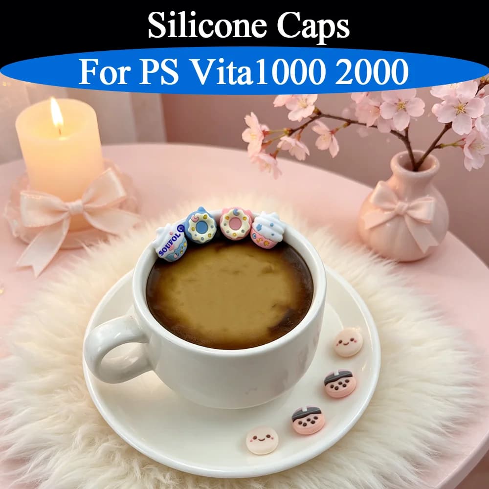 Nuovi Cappucci in Silicone Antiscivolo Carini per Joystick Analogici PS Vita 1000 2000, Ricambi per Accessori PS Vita 1000 2000, 5 Tipi