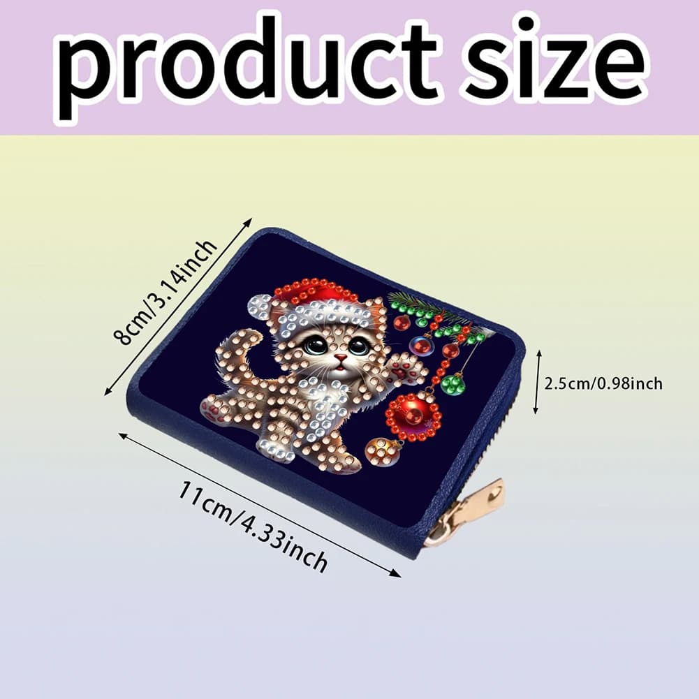 DIY Diamond Painting Diamond Dot Diamond Card Pack Zipper Closure 5D Diamond Painting Pouch for Cash Carry Daily Use Travel