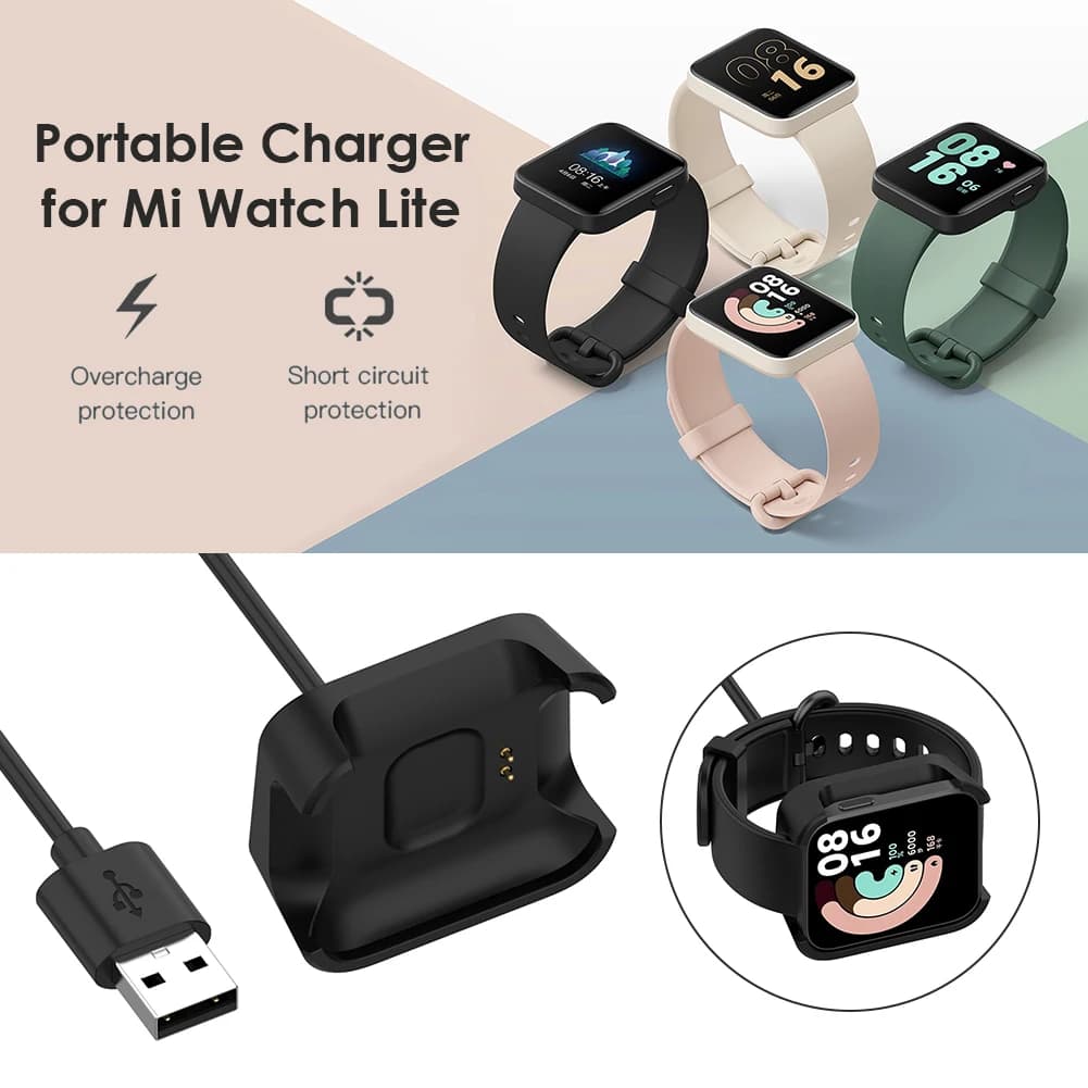 Base di ricarica per adattatore per culla di alimentazione per Smart Watch per Xiaomi Mi Watch Lite Redmi Watch Cavo di ricarica USB da 3 piedi