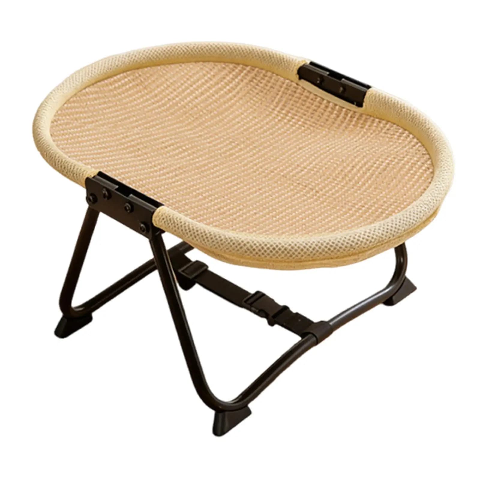 Lettino Rialzato per Animali Domestici con Telaio in Ferro Resistente, Cuccia Portatile per Cani con Borsa Portaoggetti per Viaggi, Casette Pieghevoli