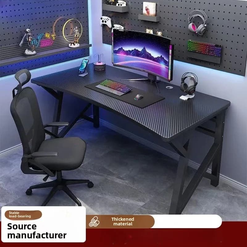 Modern Gaming Desk Home Office Bedroom Computer Desk with Simple Storage Laptop Stand - Desktop Furniture for Work And Gaming