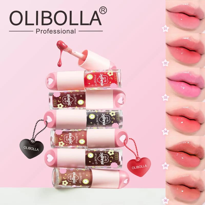 Lucidalabbra a lunga tenuta al gusto di frutta, rossetto idratante a lunga durata, lucidalabbra scintillante, non appiccicoso, confezione in gel, trucco