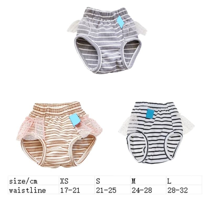 Reusable Dog Sanitary Panties Period Underwear For Small Female Puppies In Heat A2BB