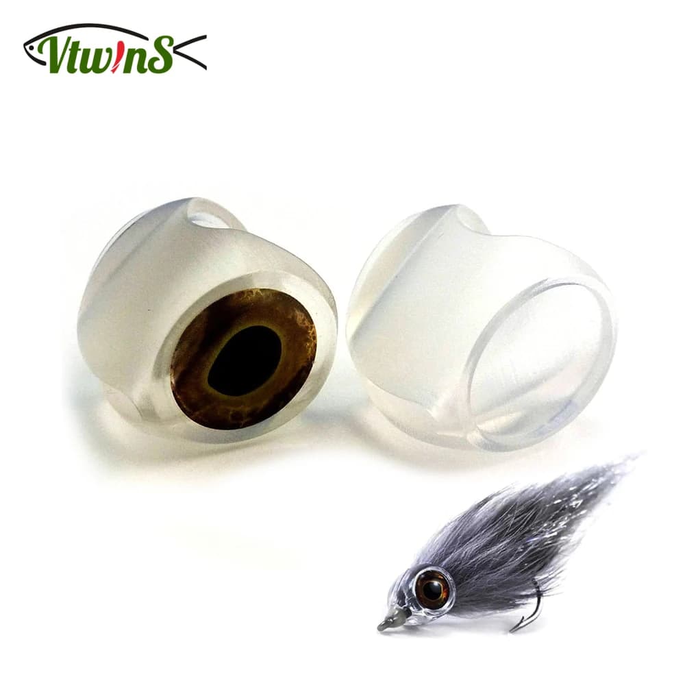 Vtwins 30PCS estremamente resistenti nuove maschere di pesce leggere con teschio di pesce con stelle filanti per occhi 3D mosche di teschio di pesce volare legando materiali