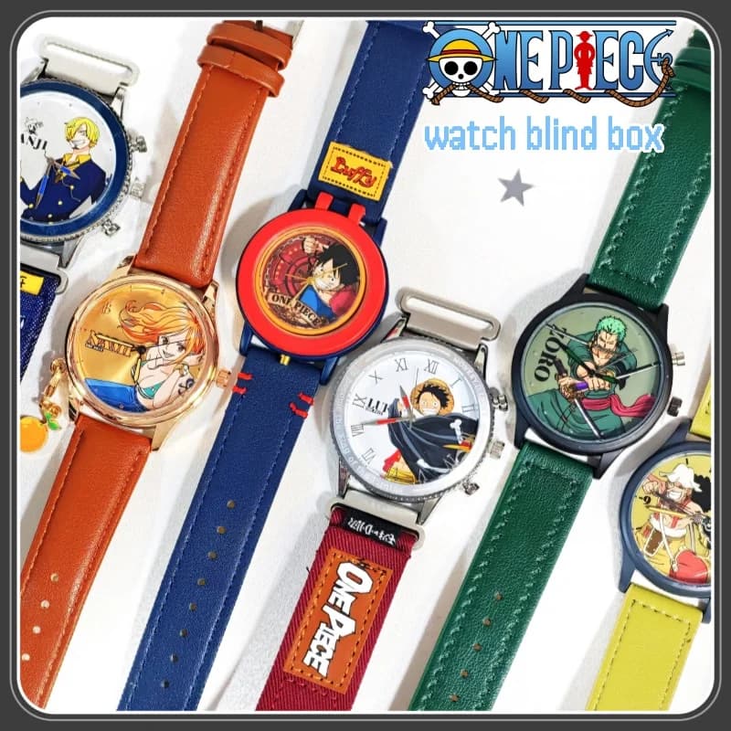 One Piece Orologio Cieco Scatola Genuino Anime Rufy Zoro Nami Robin Sanji Usopp Franky Brook Jinbe Regalo Mistero Periferico da Collezione