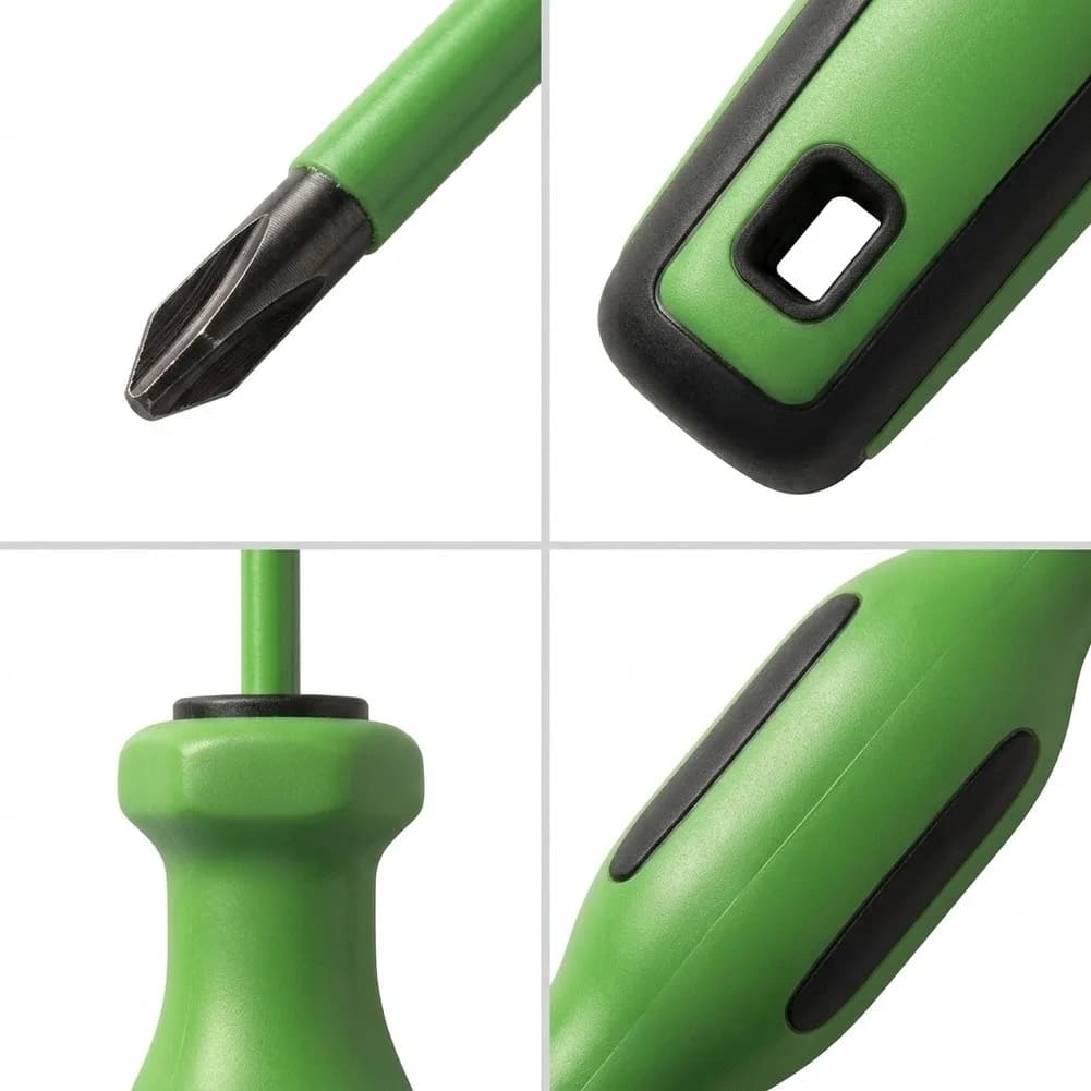 Rainbow Magnetic Dual Head Screwdriver Set For Cr-V Steel Color Coded Non-slip Grip For Home Repair Hand Tools
