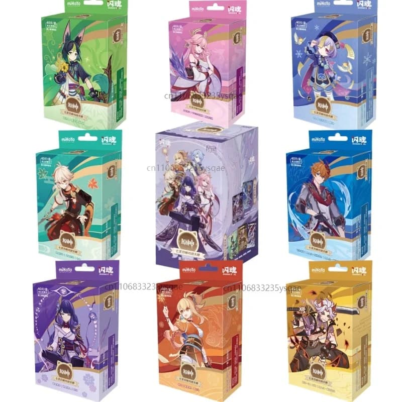 Genshin Impact Card Sette carte da battaglia di invasione The Third Bullet Carte competitive Booster Pack Gioco Carte da collezione