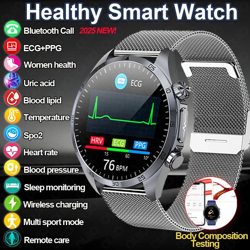 NEW CES Sleep Aid Smart Watch TK29 Men 1.43 inch AMOLED Large ECG Screen Health Monitor Women Sport Fitness Tracker Smart Watch