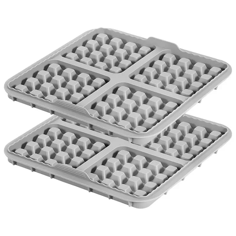 【BLACK FRIDAY】2 pezzi di stampi per piatti waffle da 17X17 cm per tutte le friggitrici ad aria quadrate da 4,2-6,2 litri, stampo in silicone per friggitrici ad aria