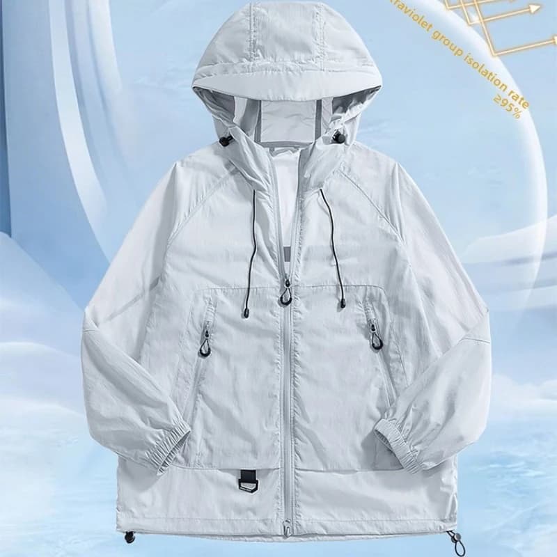 Giacca da donna in seta ghiaccio con protezione solare UPF100+ anti-UV traspirante, nuova, casual, sottile, fresca, cappotto protettivo solare, abbigliamento outdoor per coppia