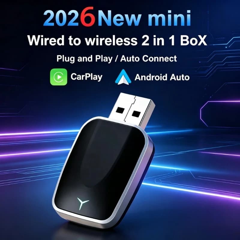 2026 PREMIUM FLIXIVI 2in1 Wireless CarPlay Android Auto Smart Mini Box Plug and Play Universal for Nissan Car Use