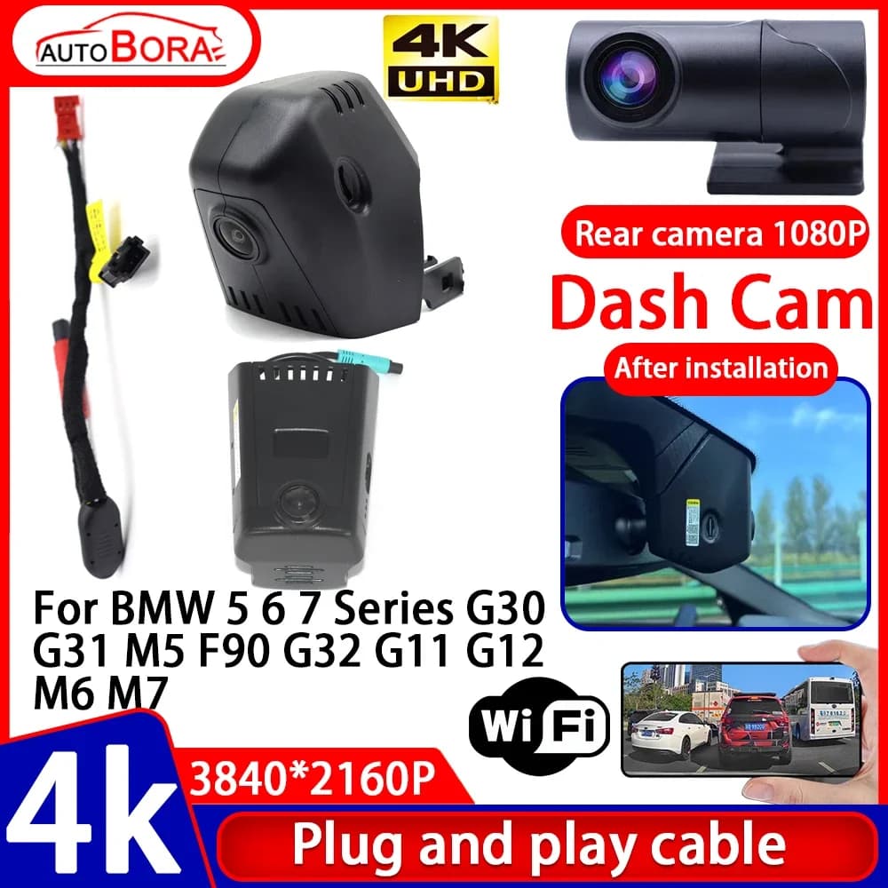ZhuCamX 4K UHD Plug and Play Car DVR Dash Cam Camera for BMW 5 6 7 Series G30 G31 M5 F90 G32 G12 M6 M7