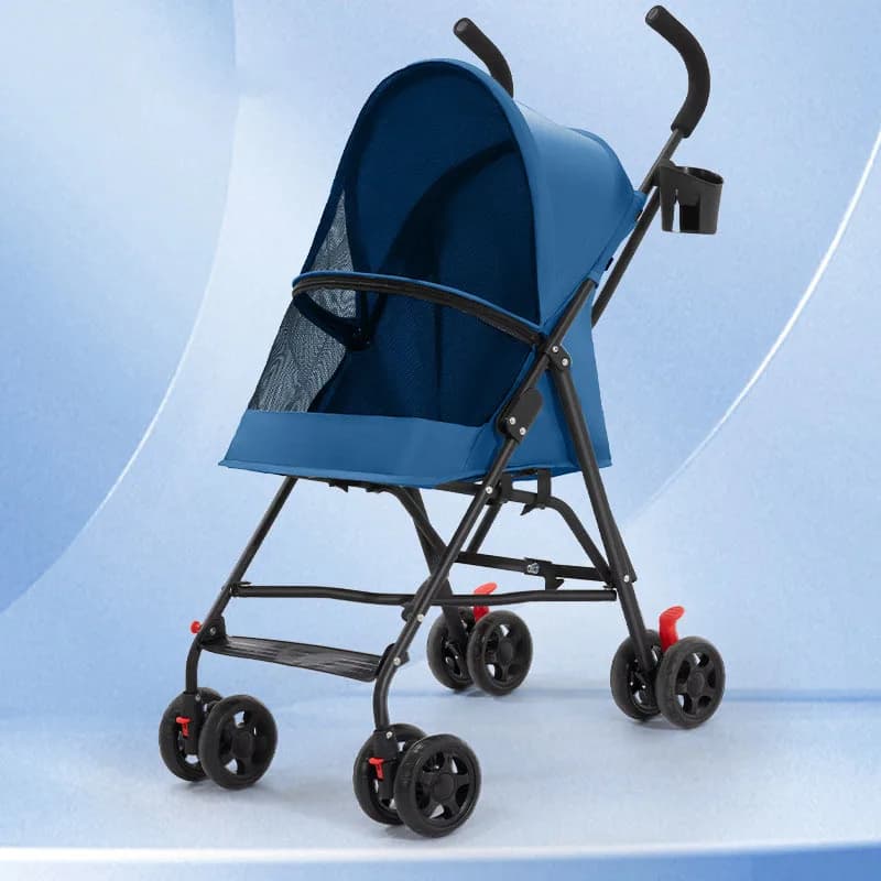 Foldable Pet Stroller Multifunctional Dog Cat Cage Jogger Stroller Outdoor Pet Gear Puppy Kitty Stroller All-Season Pet Carrier