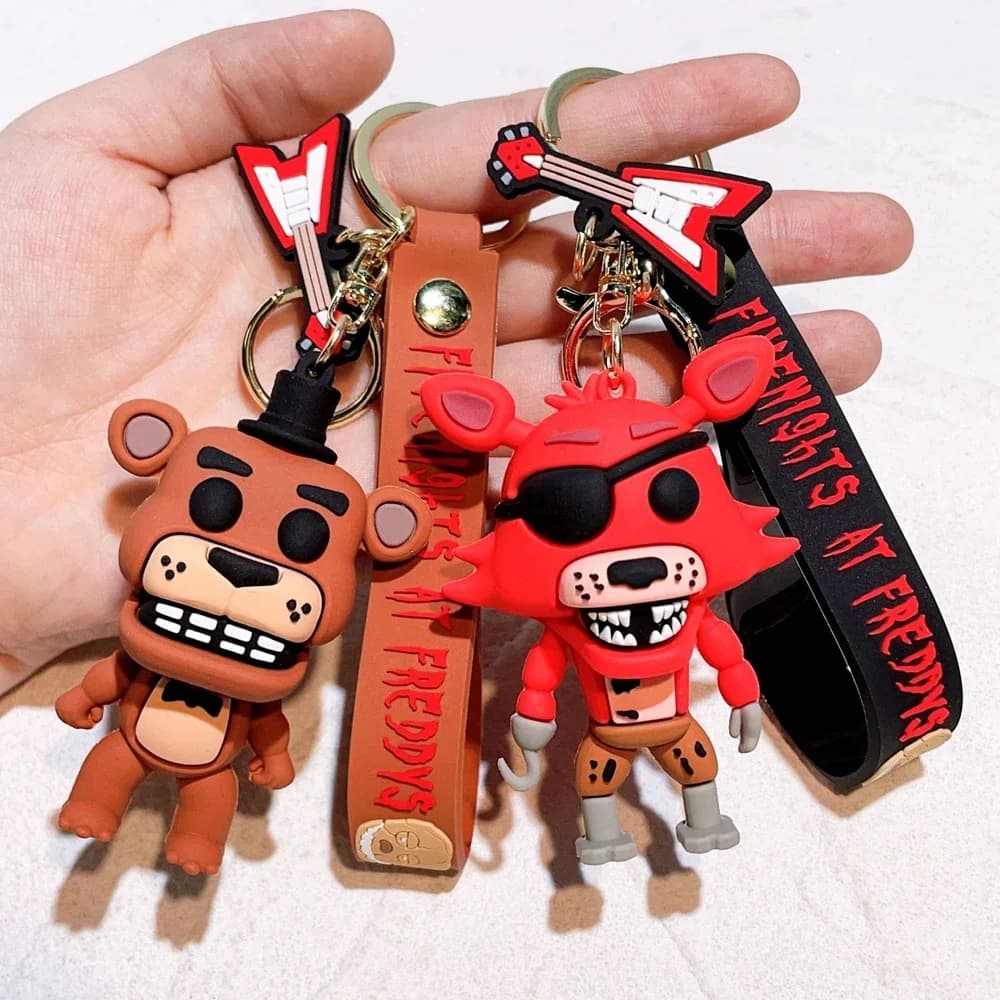 5 Pezzi All'ingrosso Personaggio Cartoon Gioco Action Figure FNAF Freddy's Fazbear Orso Giocattolo Modellino Portachiavi Five Nights at Freddy's per Regalo