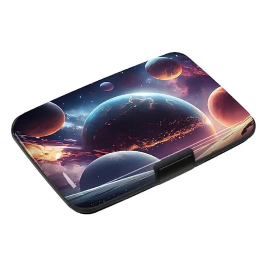Credit Card Holder, RFID Wallet Women Pocket Small Card Holder Travel Cute Thin Card Case ID Aluminum RFID Blocking Card Organi