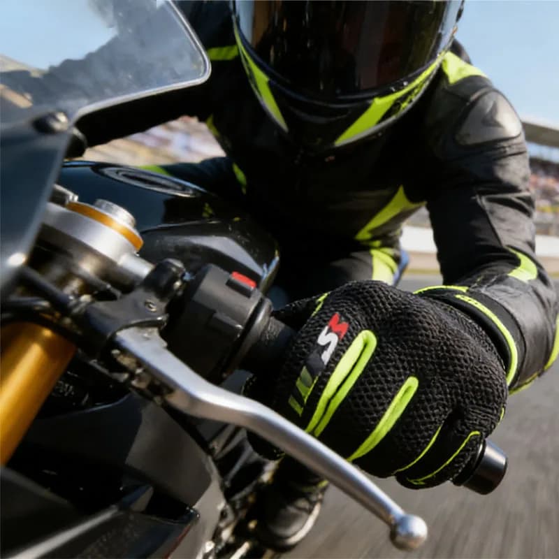 Guanti da Moto LS2 Estivi in Rete, Approvati CE, Traspiranti per Uomo e Donna, Accessori per Moto, MTB, Bici da Cross e Ciclismo