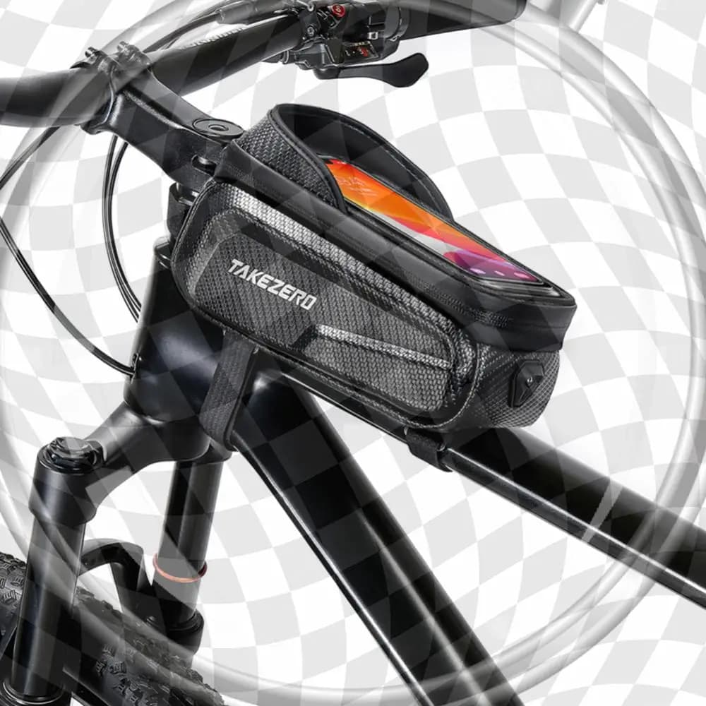Hard Shell Bicycle Bag Waterproof Rainproof MTB Cycling Head Tube Bag Light Barrier Bicycle Phone Stand Bag for Bike Accessories