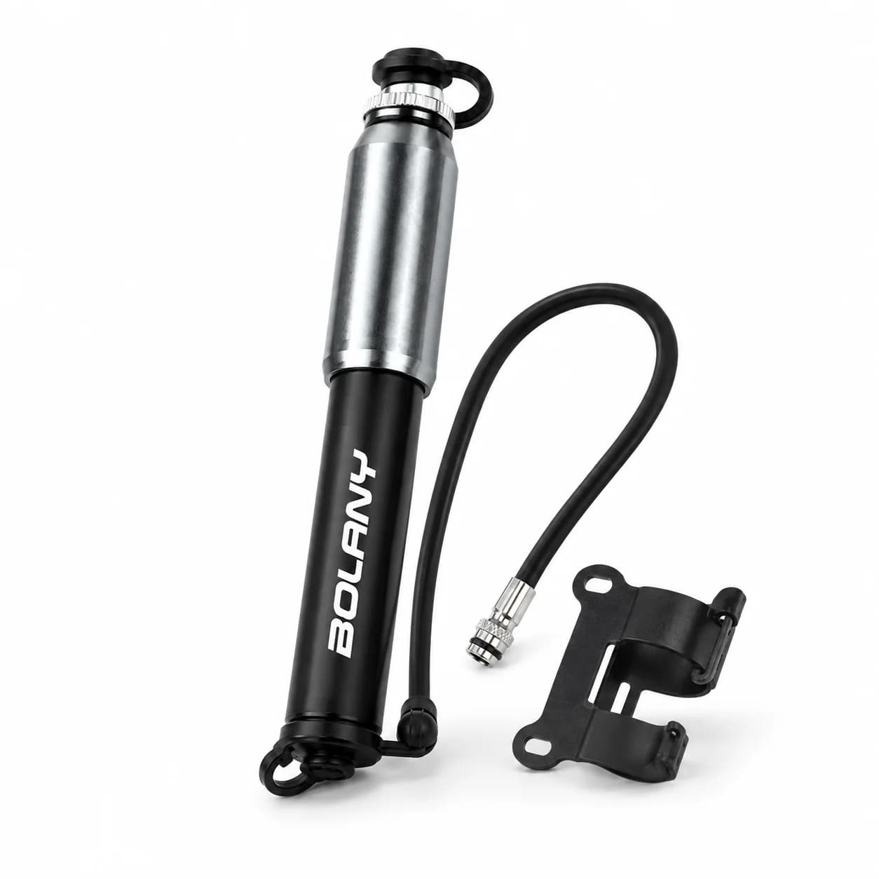 BOLANY Mini Bicycle Pump 120PSI Aluminum Alloy Portable Hand Pump with Presta Schrader Valve Hose Mount for MTB Road Bike