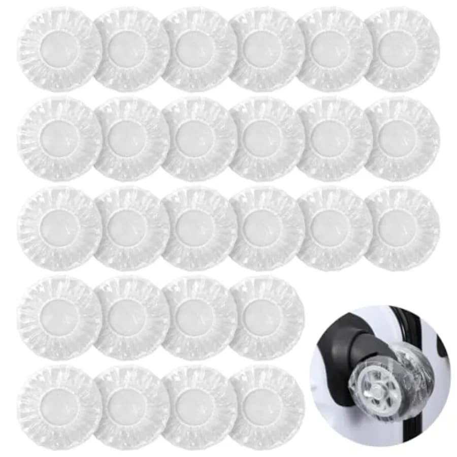 100PCS Suitcase Wheel Covers, Luggage Wheel Protector Covers, Waterproof PE Luggage Wheel-Covers, Dirt-Proof Protective Cover f